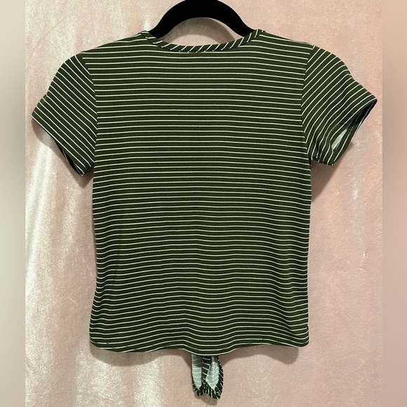 Stripped Soft Tie Up Tee - Picture 2 of 2